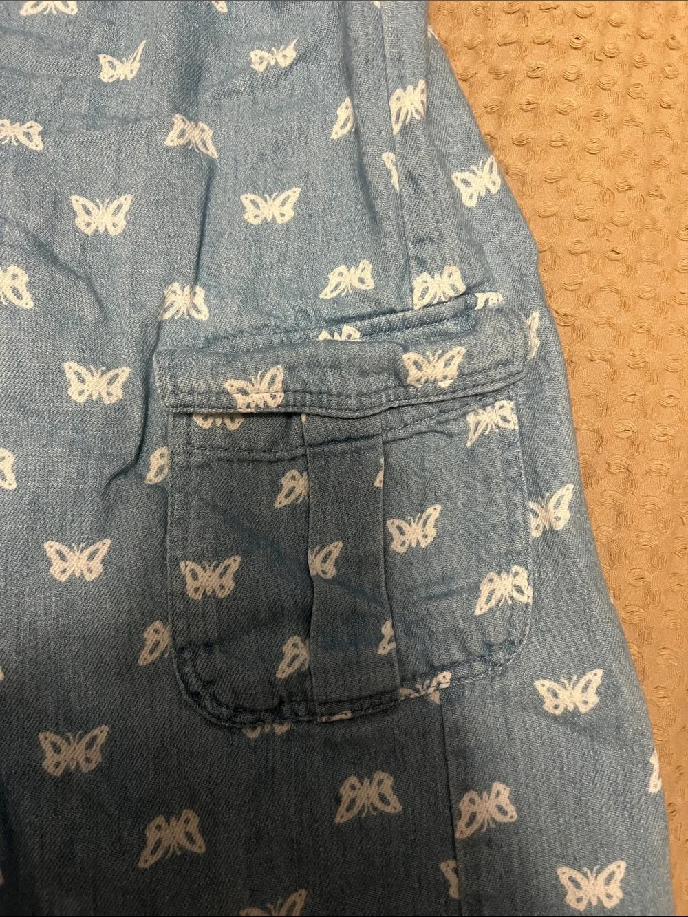 Old navy Girls Blue Butterfly Print Cargo Pants